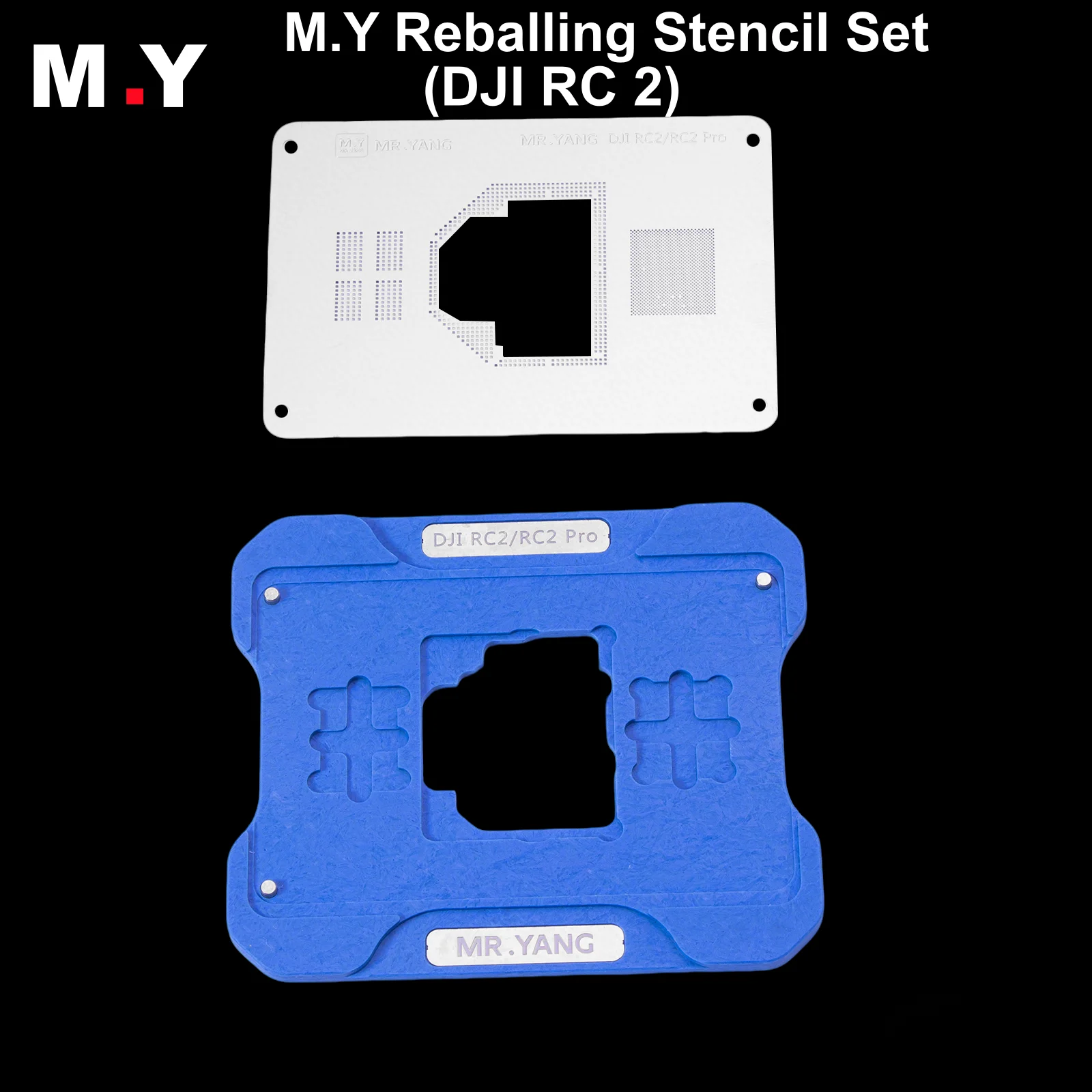 

YCS 0.12mm BGA Reballing Stencil Template Platform for DJI RC2 T2 DJI Air 3/mini3/3Pro/4Pro/5Pro CPU IC Repair Planting Tin Tool