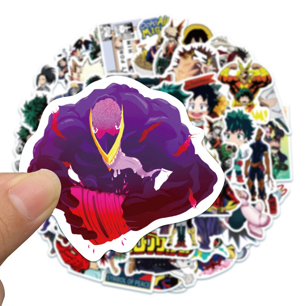 

10/30/50/100pcs Cartoon My Hero Academia Anime Stickers Cool Waterproof DIY Skateboard Phone Luggage Decoration Sticker Kid Toys