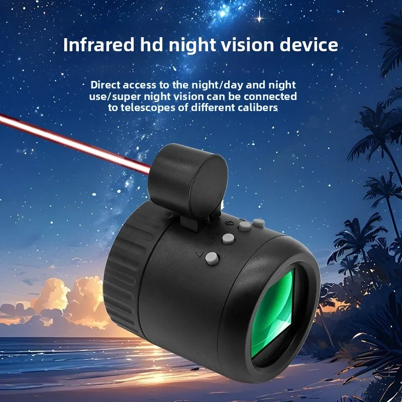 Crystal Clear Digital Eyepiece with Crosshair Reticle - 4K IR Night Vision Scope Compatible with Telescopes