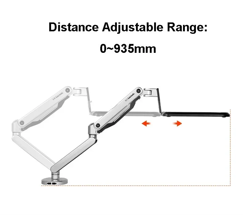 Super Quality Loctek W72 Full Motion 10-17" Laptop Mount Gas Spring Arm Sit-Stand Lifting Lapdesk Riser Notebook Holder Bracket