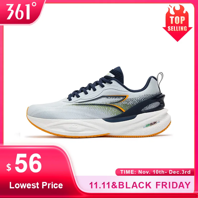 

361 Degrees SPIRE CQT II Men Running Shoes Mesh Cushioning Non-slip Breathable Stable Versatile Jogging Male Sneakers 572512202