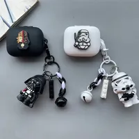 Black White Cartoon Silicone Case for OnePlus Buds Pro 2 Earphone Protection Case for OnePlus Buds Pro with Keychain