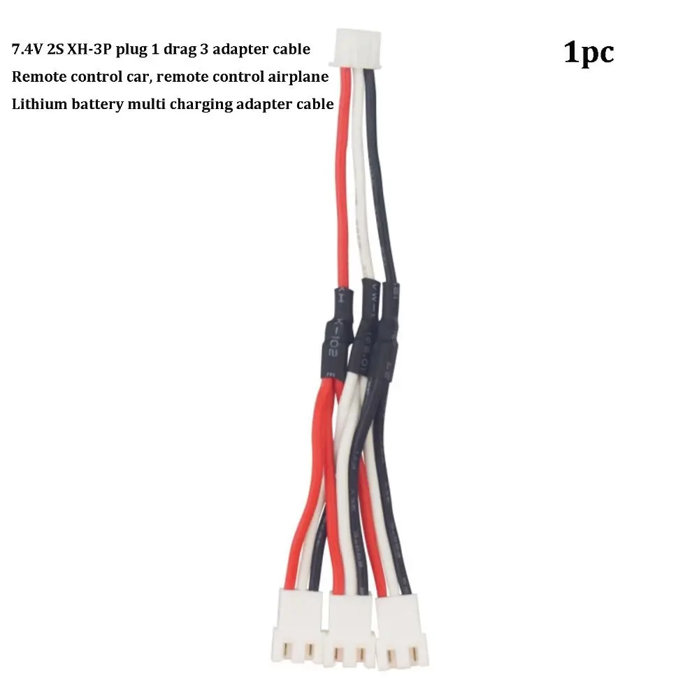 1/5pcs 11.1V 3S XH-4P/7.4V 2S XH-3P Plug Lithium Battery Charger Multistyles Plastic Adapter Cable 1-to-3 Adapter Cable