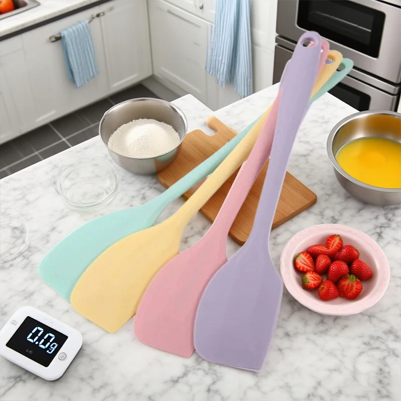 Multifunctional Silicone Cake Spatula Heat-resistant Non-stick Baking Spatula Food Grade Kitchen Cooking Pastry Mould Brush Tool