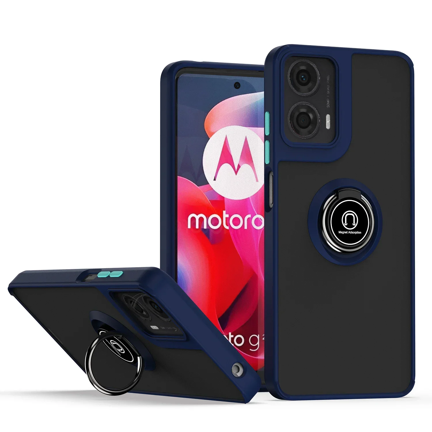 360 Rotation Bracket Case Cover for Motorola G24 Vehicle Magnetic Case Moto G04/Moto G14/Moto G54/Moto G84 Mobile Phone Fundas