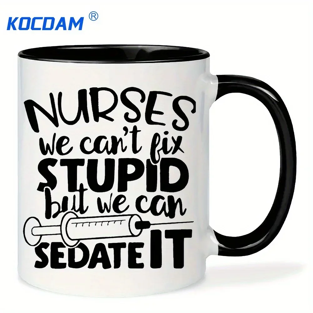 1-Pack, 11 oz Nurse Humor Ceramic Coffee Mug - 