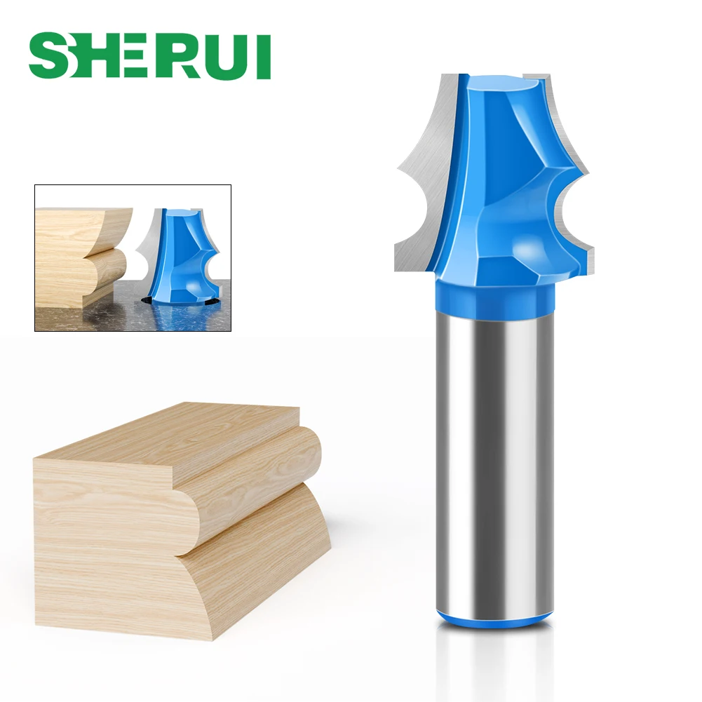 1pc 12mm 1/2 "Shank Singola Perlina Dritto Router Bit Lavorazione Del Legno Fresatura Router Bit Cabinet Top Router Bit Convesso R Router Bit