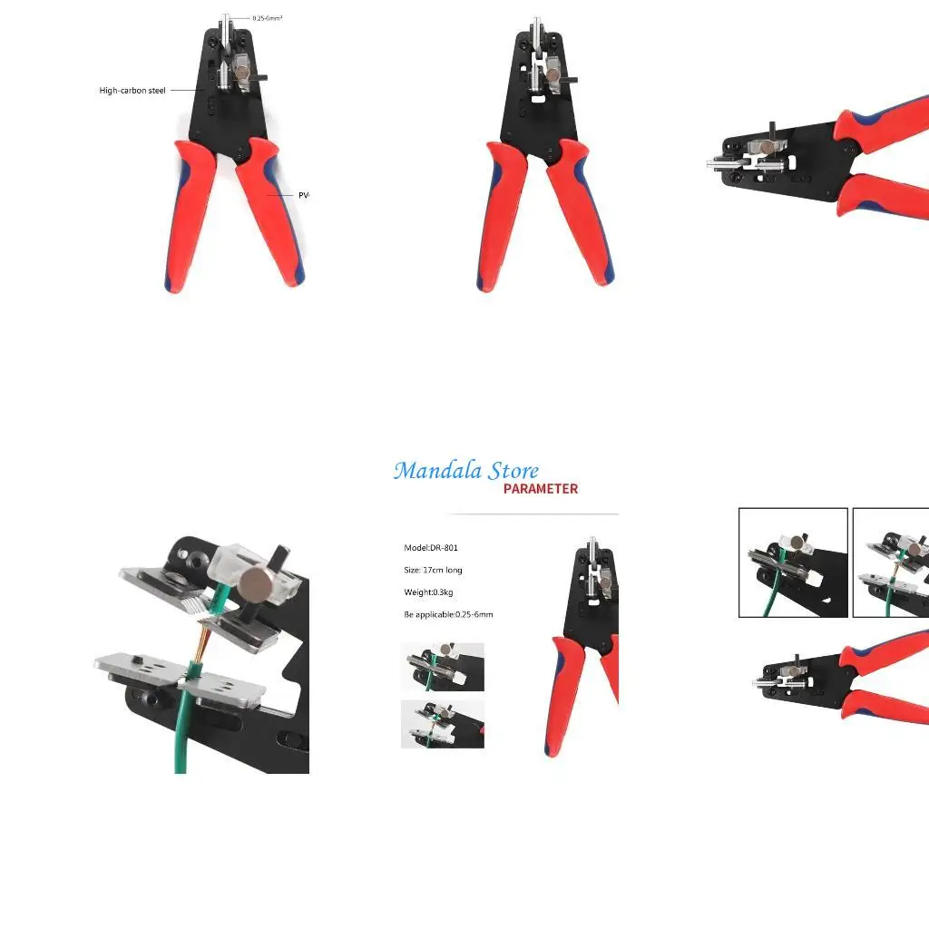 

U2JC DR-801 Automatic Wire Stripper Pliers Crimper Cable Cutter Stripping 0.25-6mm²
