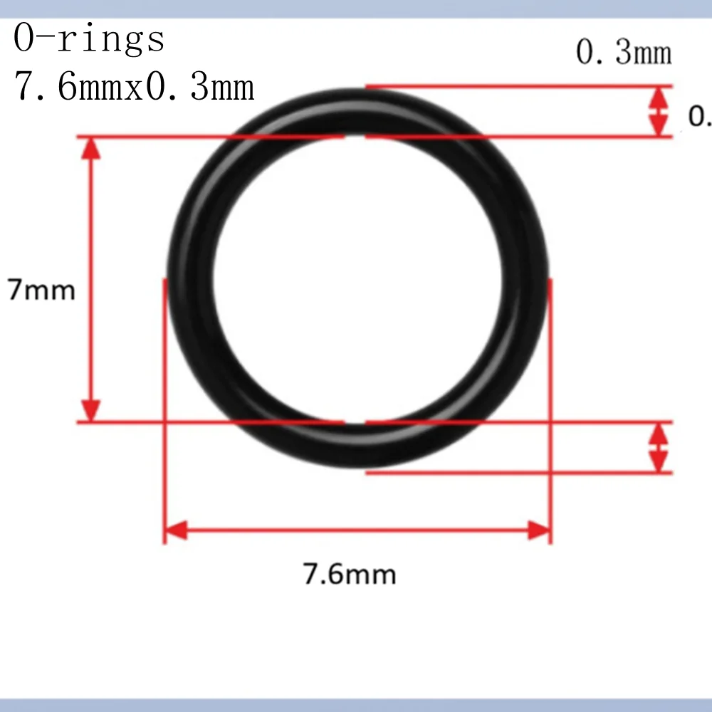 100pcs Good Quality NBR O-rings 7.6x0.3mm 7.6*0.3mm For X95L 1:5