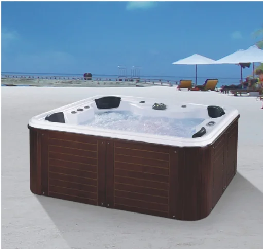 Hot Sale Rectangular Big Swim Spa Outdoor Whirlpool Luxury Hot Tub USA Acrylic Power Graphic