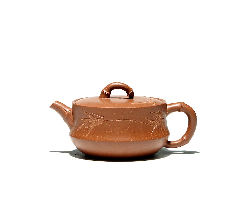 【 Changtao 】 Yixing Purple Sand Pot Zhong Jianhui Tea Biomimetic Descending Slope Mud Flower Bamboo Knot