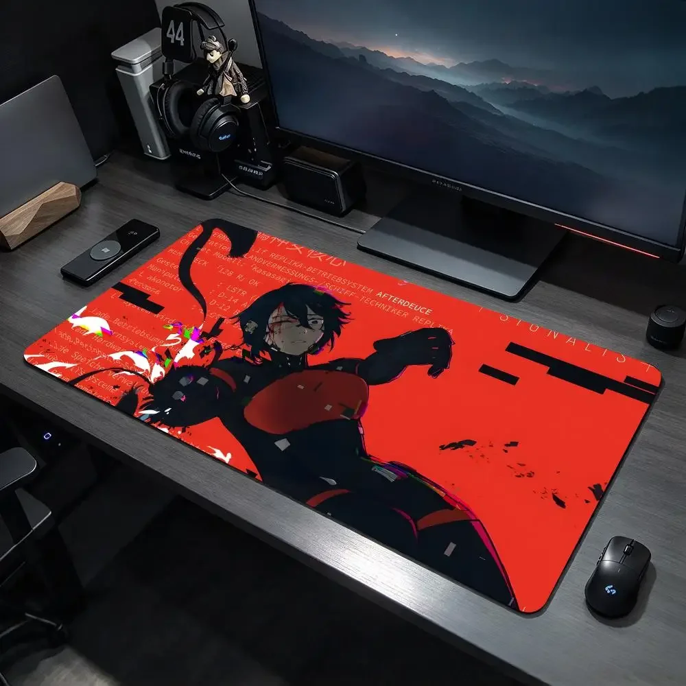 Horror Game S-Signalis Mouse Pad Large Gaming Mousepad Desk Mat Non Slip Bottom Featuring Stitched Edges