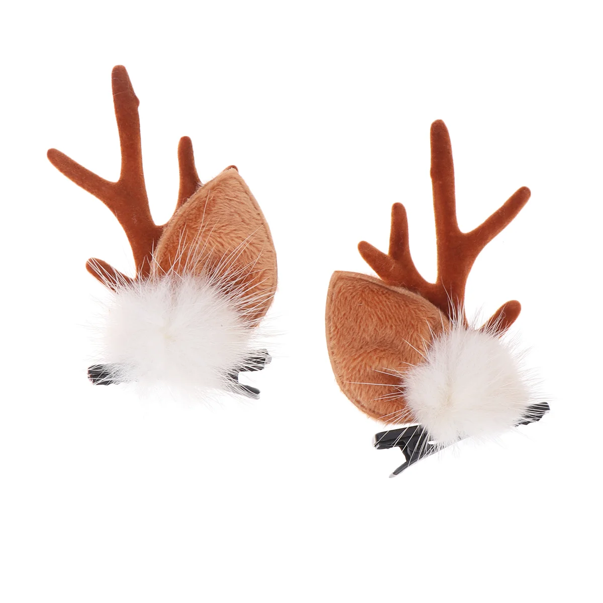 2 PCS Hair Pin Clip Antler Christmas Clips Kid Barrettes for Hairpins Brrettes Ear Child