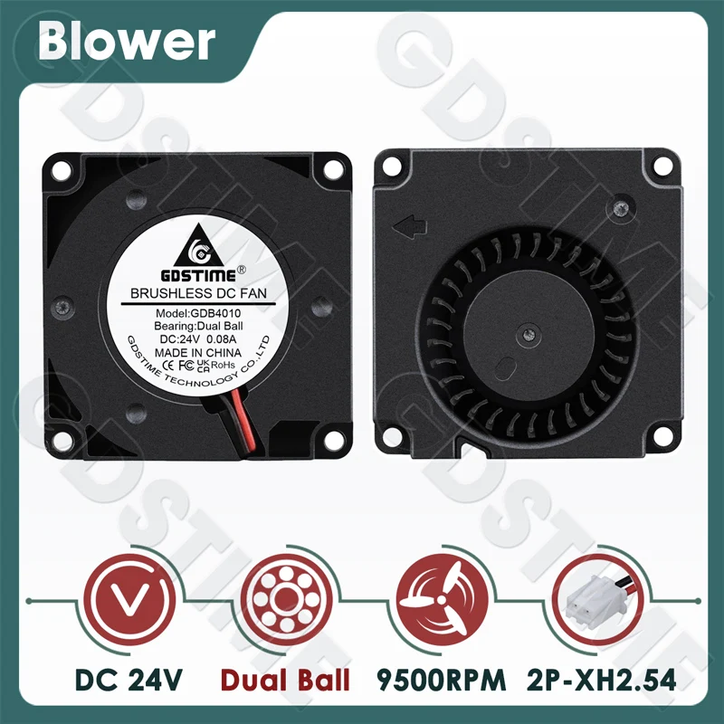 Gdstime 4010 Lüfter 24 V 12 V 5 V 40 MM * 10 MM DC Bürstenlosen Gebläse 40 MM Radial Lüfter 4 CM Turbo Kühler für 3D Drucker Zubehör Teil