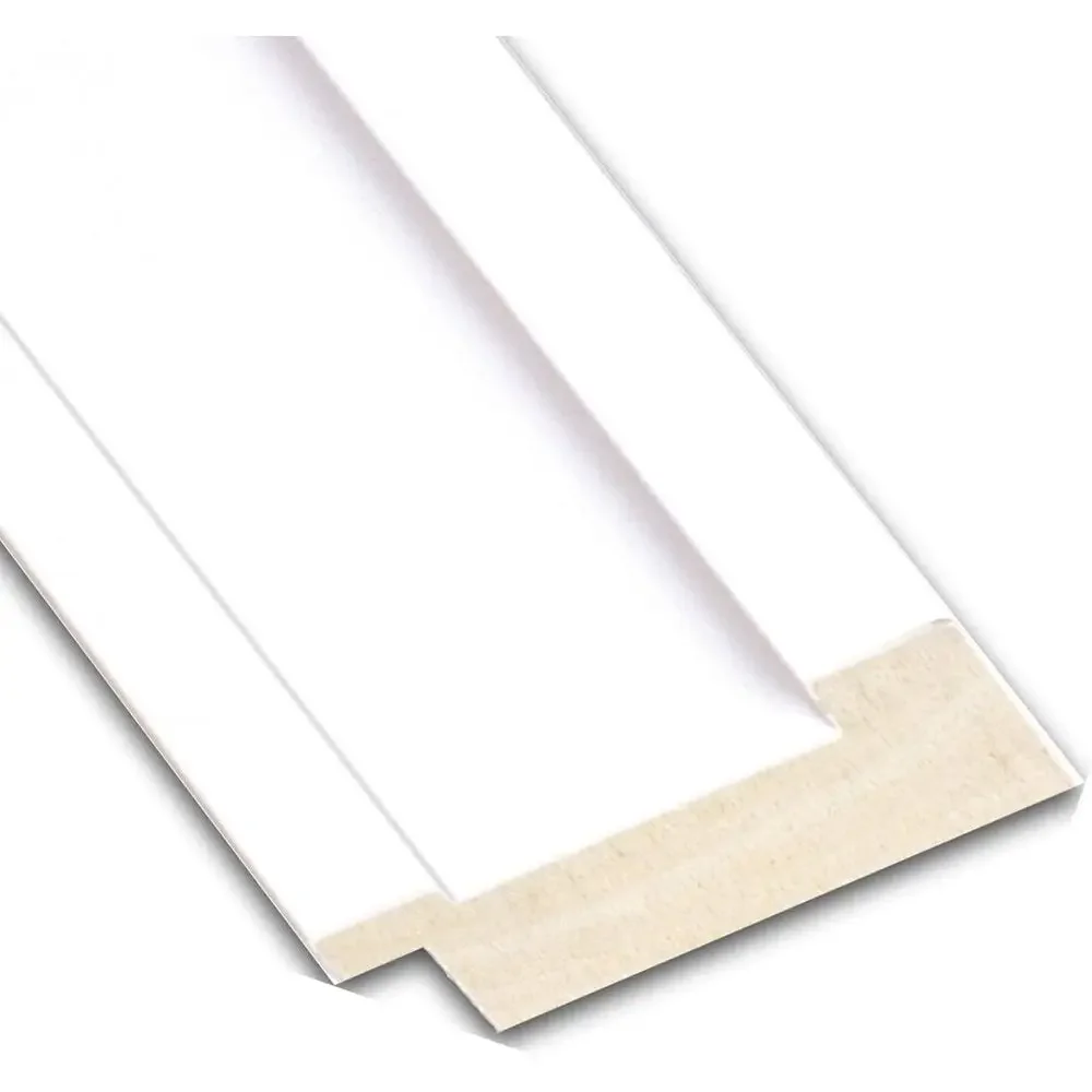 53x19 Inch Full-Length Mirror, White, Wall-Mounted, Door or Closet, Seamless Bracket-Free Installation, Casual Wood Style, Bedro