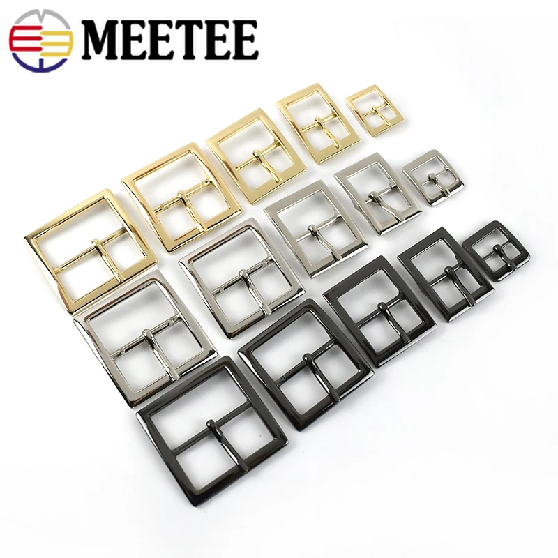 5/10Pcs 16-38mm Metal Pin Buckle Bag Strap Slider Adjust Clasp Hook Webbing Belt Leather Shoes Craft Hardware Sewing Accessories