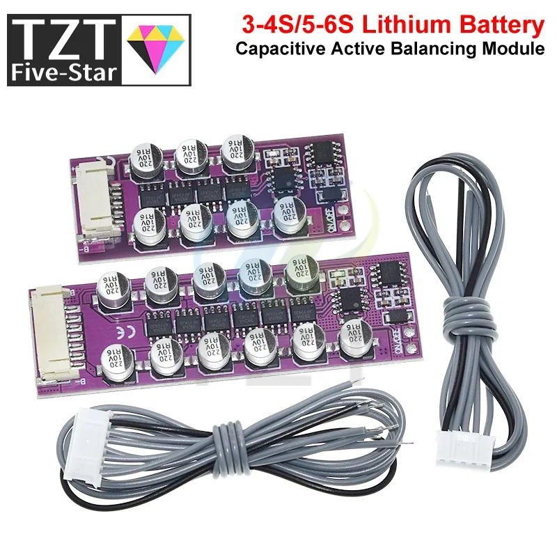 1.2A BMS 3S 4S 5S 6S 18650 Lithium Battery Active Equalization Board Li-ion LiFePo4 Balancer Energy Transfer Balance Capacitor