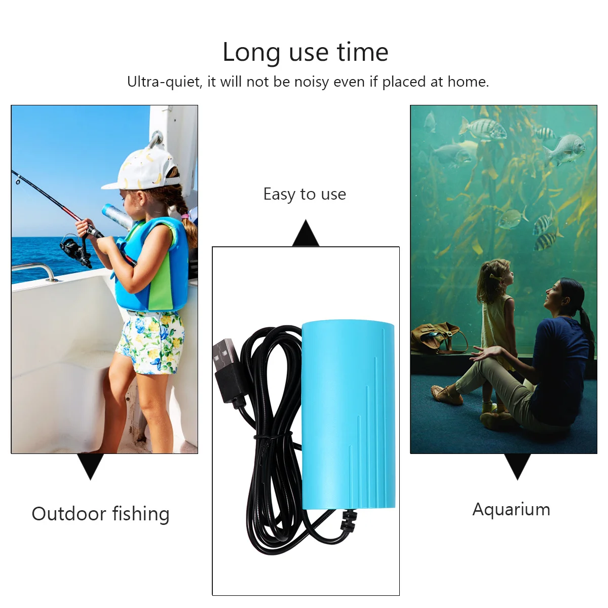 

Mini Aquarium Oxygen Pump Mute Portable USB Interface Stable Performance for Home Outdoor Fishing Fish Tank Oxygen Pump