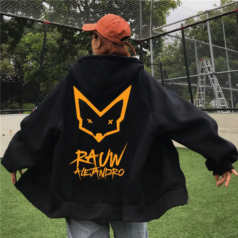 Rauw Alejandro Hoodie Women Men Zipper Hoodie Harajuku Pullover Tops