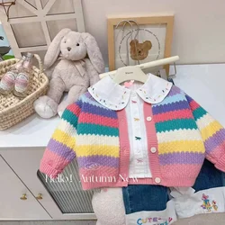 Children Clothes Girls Cardigan Girls Simple Knit Sweater Spring And Autumn Children'S Jacket