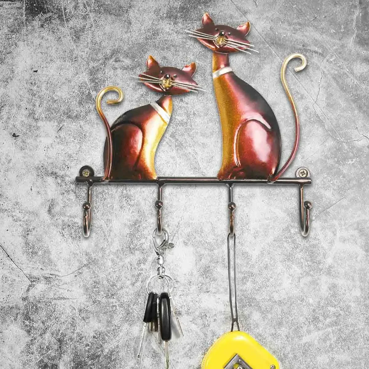 

Metal Creative Home Decoration Metal Iron Hook Kitten Retro Living Room Wall Hook Decoration, Key Hanger, Towel Rack, Coat Rack