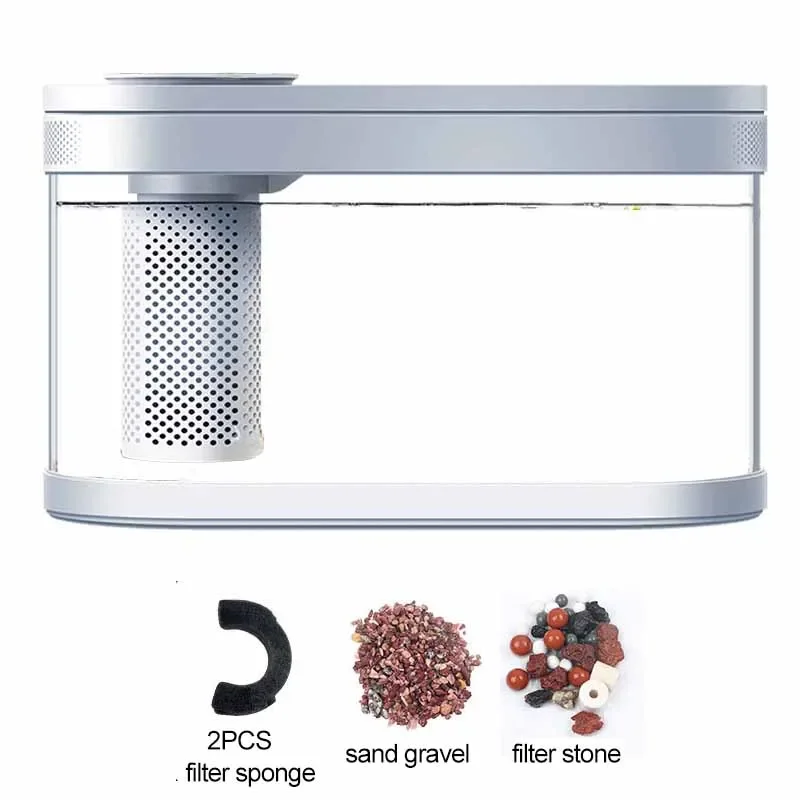 NONE Smart Aquarium für Xiaomi Mijia Mihome App Amphibien Öko Aquarium Pro Wifi Box C180 Auto Feeder RGB Beleuchtung arbeitet Aquarium 3