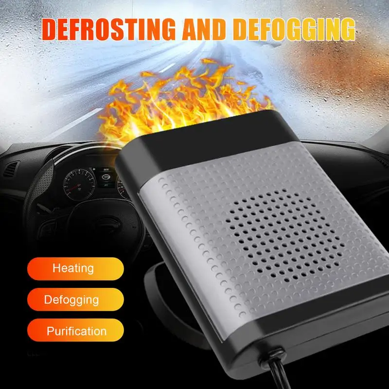 Portable Car Heater Windshield Defroster Dryer 12V/100W 24V/200W Fast Heating Defrost Defogger Demister Heating Cooling Fan