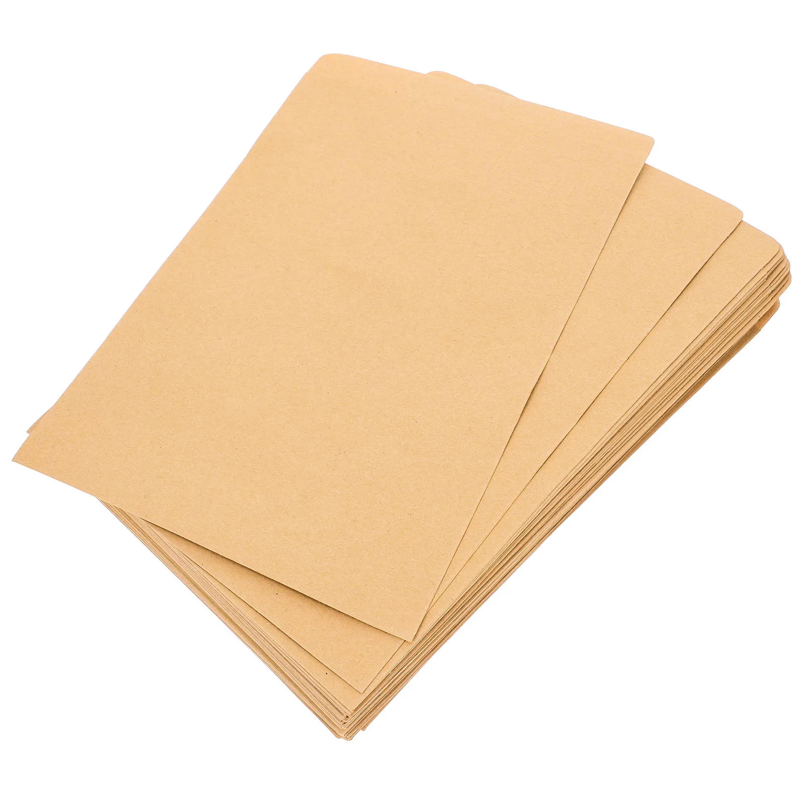 

50Pcs Kraft Paper Envelopes Classic Lightweight Storage Envelopes for Letters Message Cards Stationary Files Office Accessories