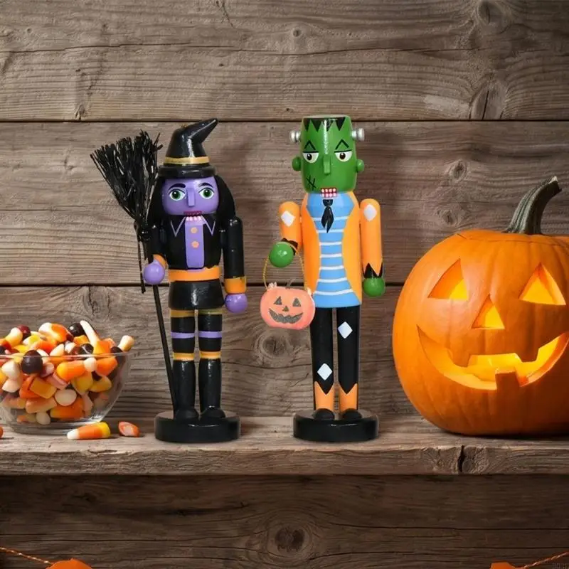 Skelett Nussknacker Halloween Dekoration Holz Nussknacker Figuren Desktop Dekorationen für Home Party Dekorationen B03E – Detail 10