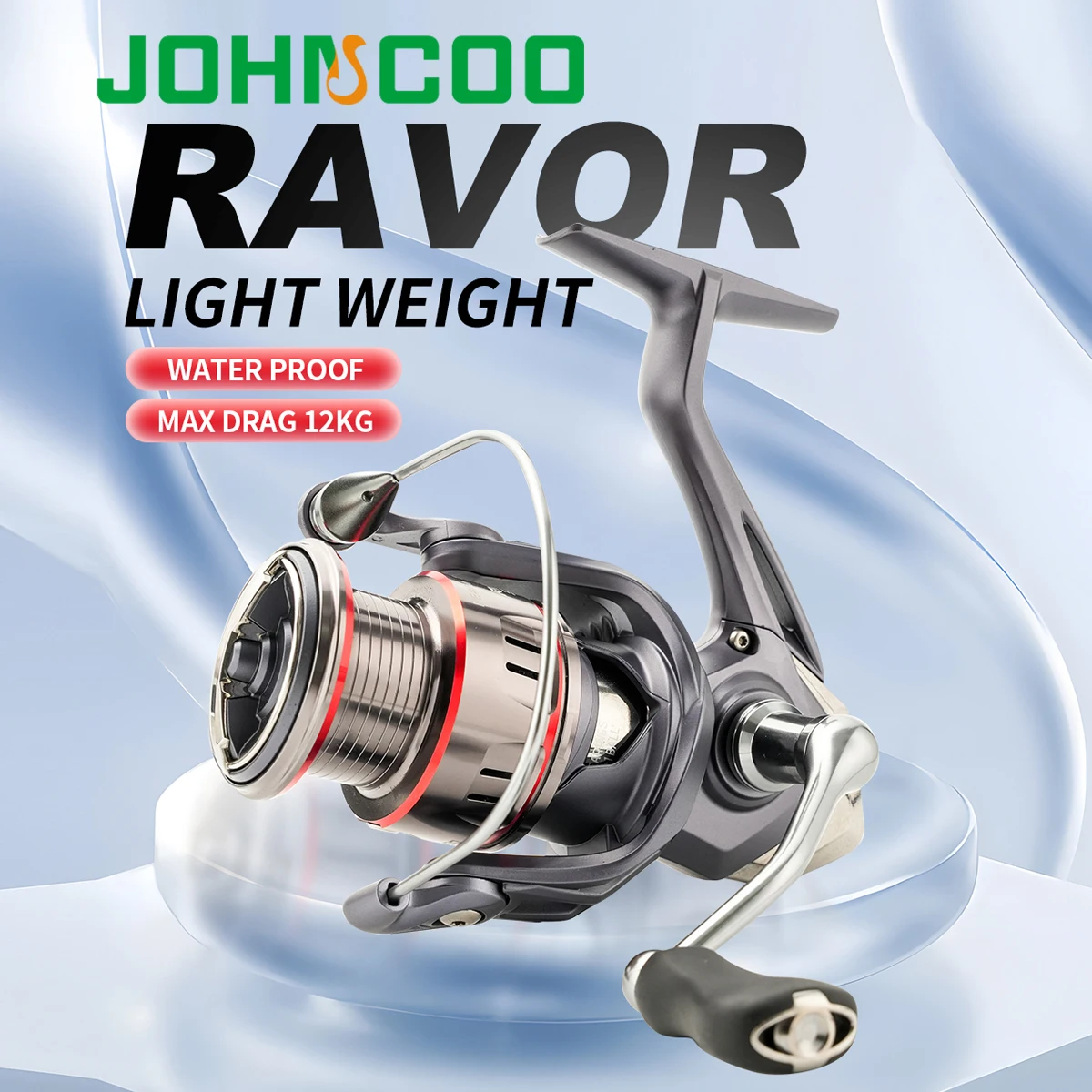 Conventional Reel - Mulinello da Pesca Spinning Johncoo, Misura