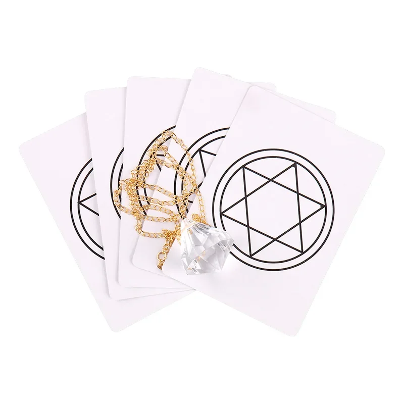 Diamond Prediction Crystal Necklace Magic Tricks Mentalism Card Prophecy Close Up Magic Gimmick Illusion Classic Magician Stage