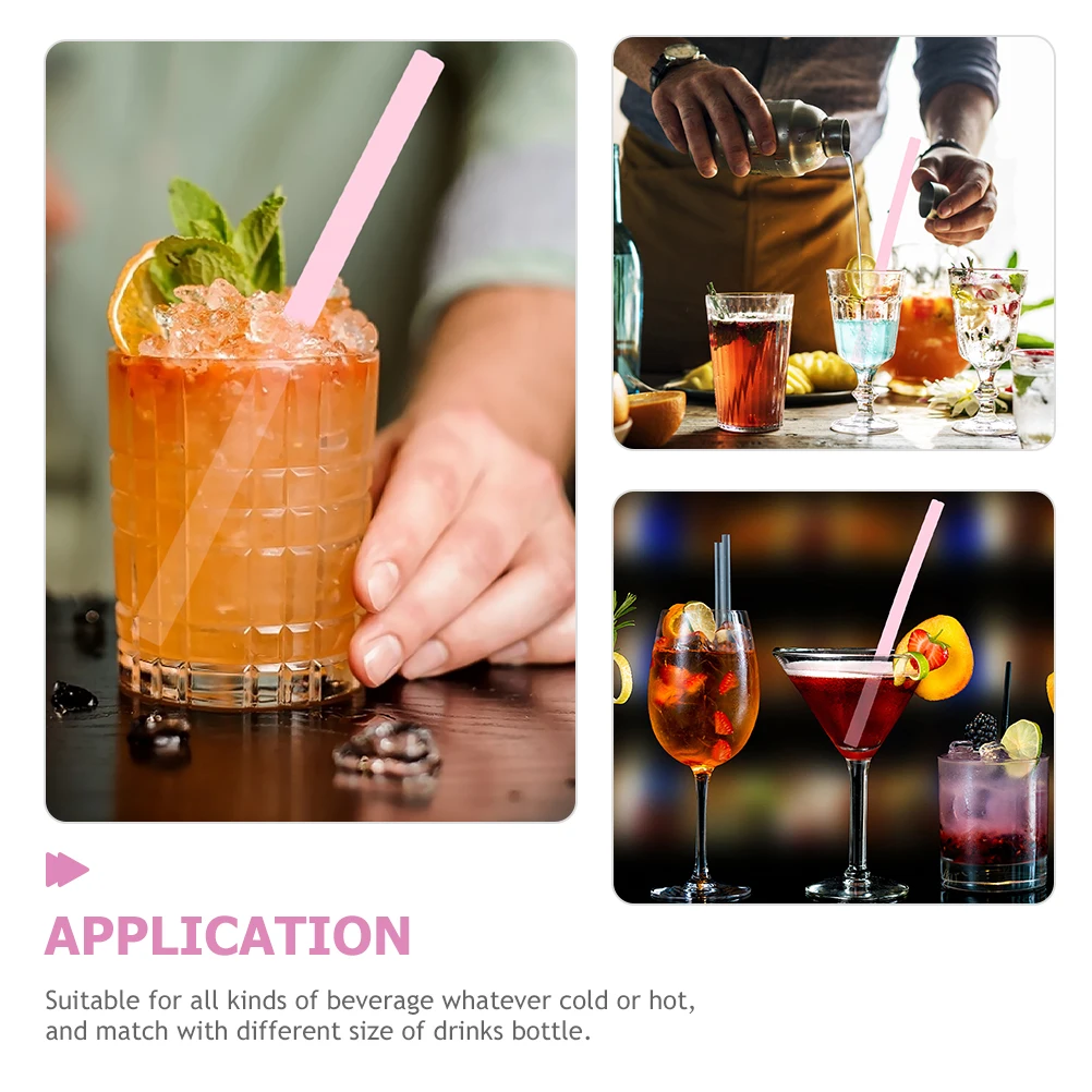 

6pcs Love Shaped Silicone Straws Reusable for Milk Tea Coffee Party Heart Smoothie Straw Bar Accessories