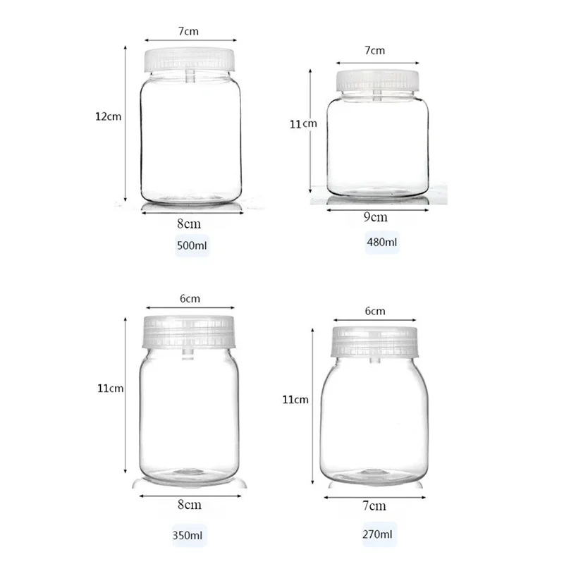 1pc 350mL 500mL Plants Plastic Jars For Bottle Seedling Tissue Culture Seedling High Temperature Resistance  No Deformation