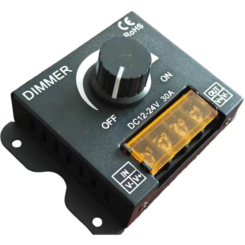 

Диммер-регулятор яркости DC 12V 24V 8A/30A для автомобиля, фургона, одноцветный