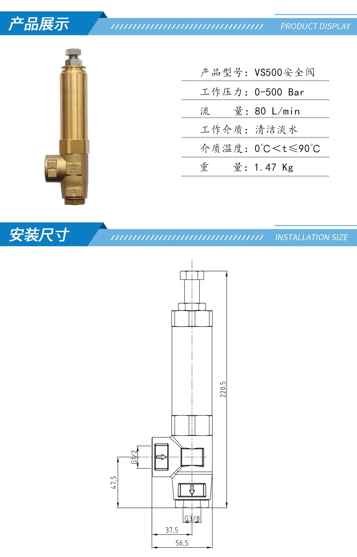 Válvula de seguridad VS500