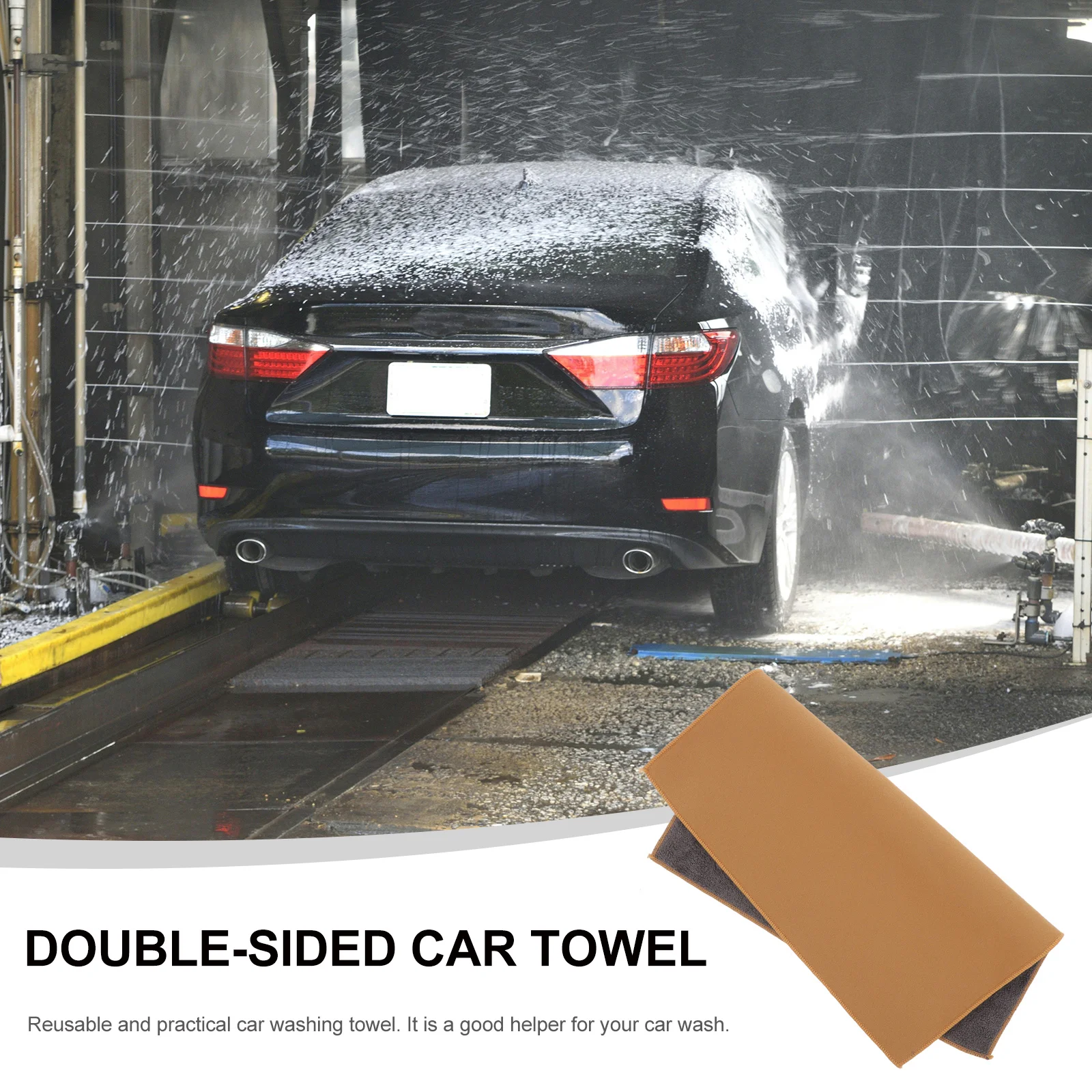 

Double Sided Thickened Car Wash Towel Auto Drying Microfiber Cleaning Cloth Reusable Super Absorbent Towel For Vehicles Car Body