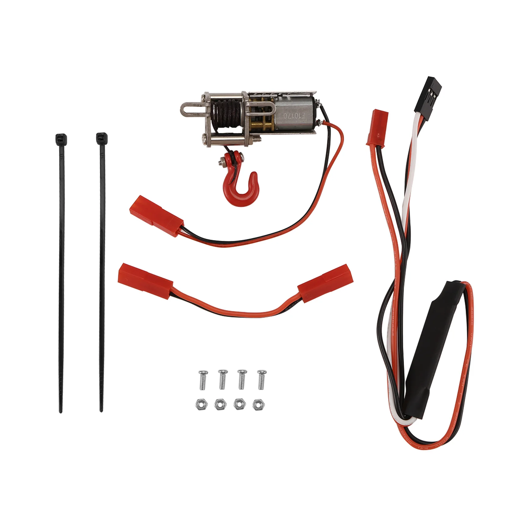 Conjunto de guincho automático de alumínio RC para carro RC em escala WPL/MN/JJRC 1/12 1/14 1/16