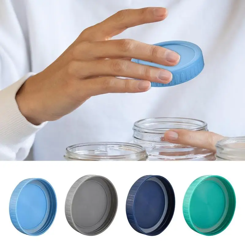 Large Mouth Mason Jar Lids Leakproof Wide Mouth Jar Lid Reusable Mason Jar Lids Portable Mason Jars Lids Mason Jar Accessories