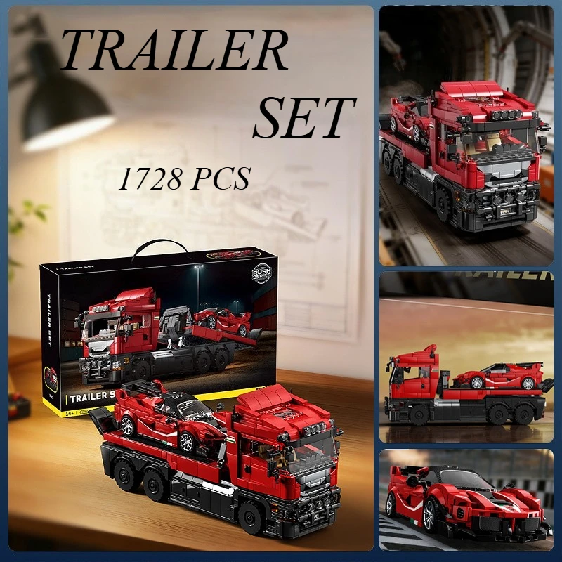 

1728 PCS American Rescue Truck Road Construction Set Super Sports Car DIY Model Kit Collectible Decoration Gift for Holidays