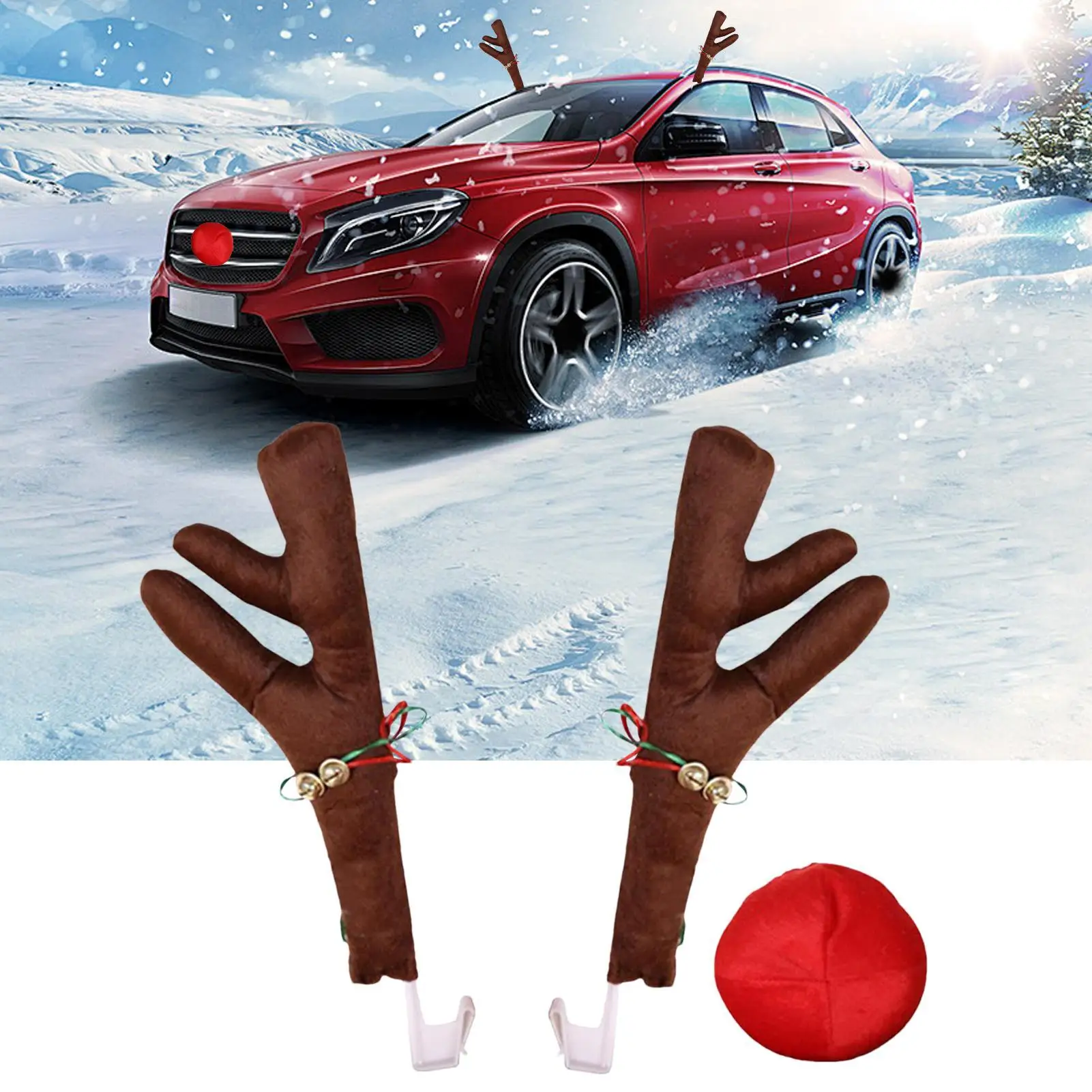 

Reindeer Antlers For Cars Vehicles Deer Decor For Holiday Plush Car Holiday Antler Decor For Reindeer Theme Party Christmas Golf