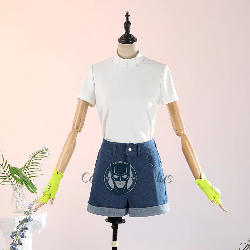 Chubasquero Mei Ling Zhou juego sobre reloj Mei disfraz de Cosplay conjunto completo serie de baile de lluvia traje de baile ligero peluca mujer fiesta Halloween