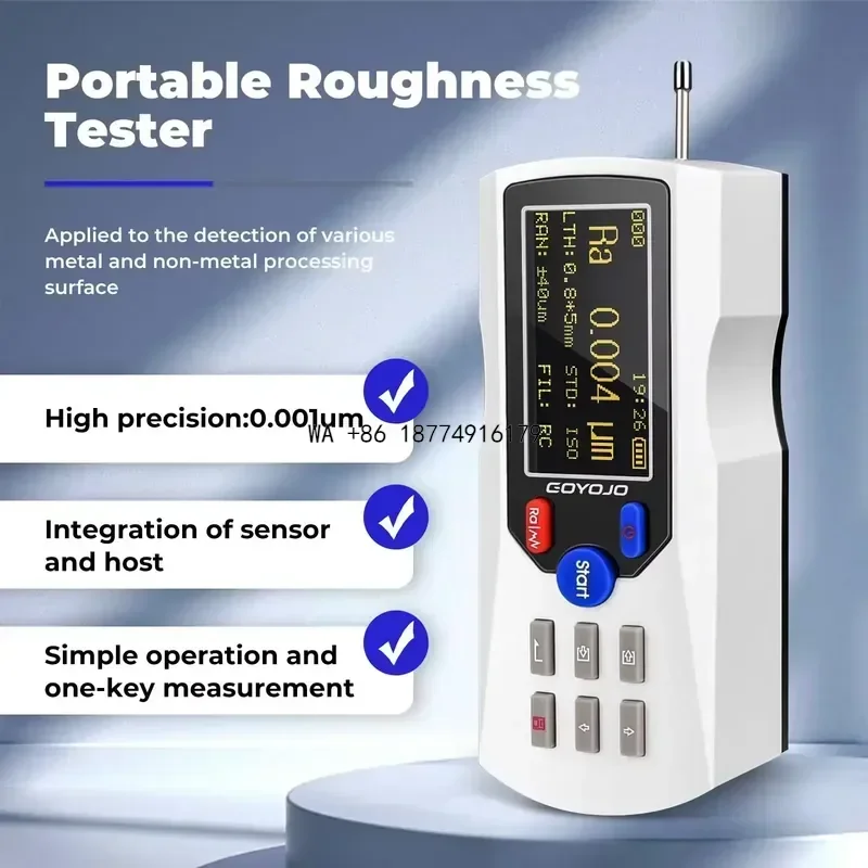 wmwmnu GOYOJO Digital Surface Roughness Tester TR200 0.001μm High Precision Handheld Roughness Measuring Instrument Data