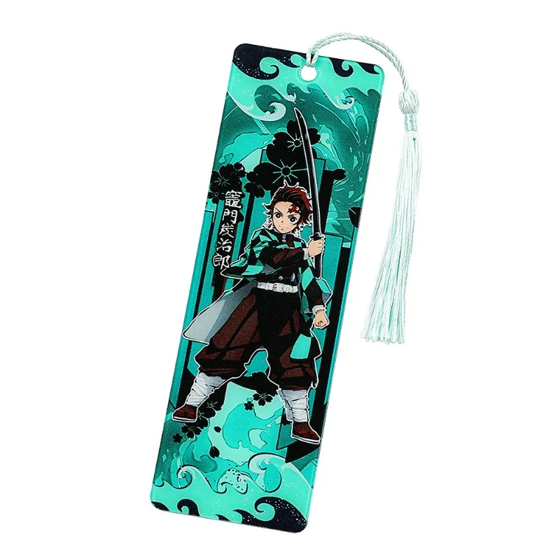 New Anime Demon Slayer Peripheral Bookmarks, 2D Kanzuki Nezuko Acrylic Bookmarks, Anime Tassel Pendants