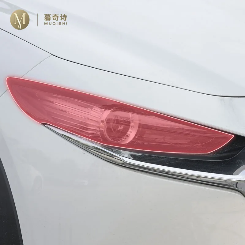 

pre cut car exterior headlight scratch resistant TPU protective film transparent/smoked black For Mazda CX-30 2020-2024