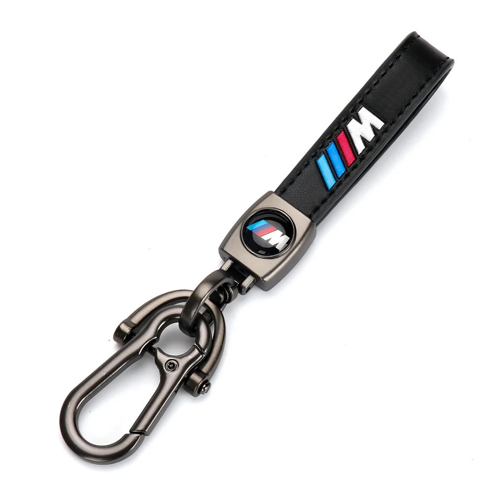 Portachiavi BMW Colore pelle Emblema Stile Nero per M Performance Portachiavi tag Accessori per cordino per moto per auto Regalo di moda