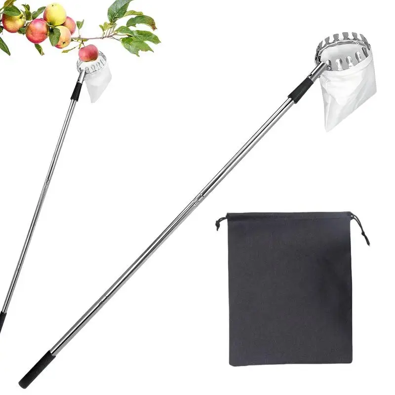 

Telescopic Fruit Picker Adjustable Fruit Picker With Telescopic Handle Rust-proof Adjustable Grabber Reacher Tool For Acorn