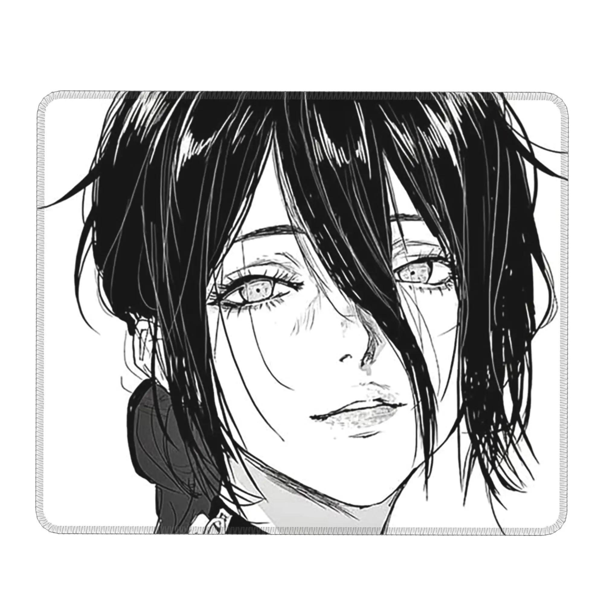 Black White Anime Chainsaw Man Mouse Pad Computer Keyboard Mouse Mat Gamer PC Laptop Desk Mat Office Accessories Table Mats