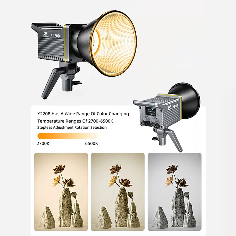 BAFANG Photography Fill Light Continuous Output COB LED Studio Video Light for Live Streaming Video Shooting