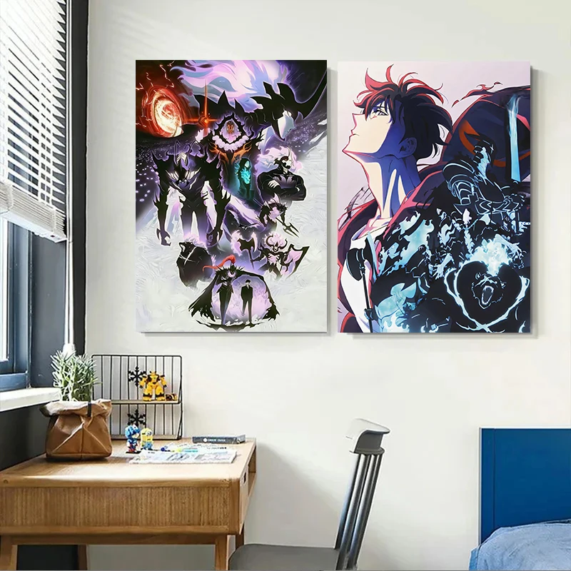 الكلاسيكية اليابان أنيمي سولو L-التسوية الملصقات غطاء رائع مانغا جين وو HD قماش لوحات صور فنية للجدران لعبة غرفة ديكور المنزل