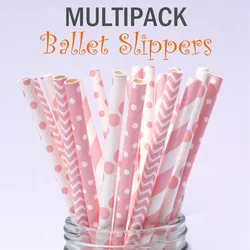 25 Pcs Mixed Pink Style Paper Straw Colorful Wedding Best Choice Decoration Supplies Party Coffee Disposable Environmentally